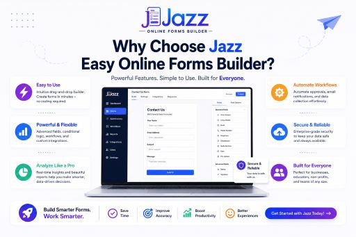 Why choose Jazz easy online forms builder?